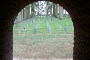 Meuse-Argonne Region: German cemetery near Romagne-sous-Montfaucon. Many graves are from