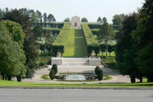 Meuse-Argonne American Cemetery: looking uphill toward the chapel