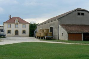 St George prosperous house and barn; winter hay is being