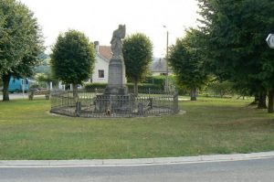 World War 1 memorial in the St Juvin common.  Two