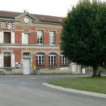 St Juvin's modest town hall adjacent to the town