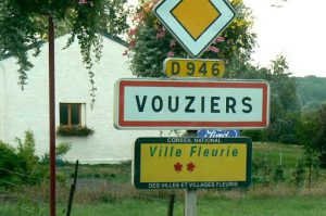 Vouziers is a large town west of Grandpre in the