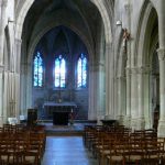 Interior nave of Church of St Maurille