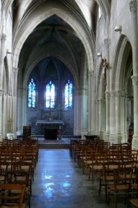 Interior nave of Church of St Maurille