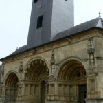 Church of St Maurille with its post-war roof