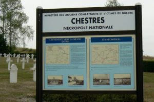 A mile outside Grandpre is the Chestres National cemetery