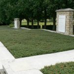 A triple ossuary is located at the back of the