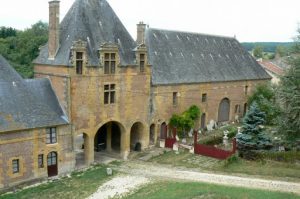 Courtyard of the former Grandpre Castle built by the Joyeuse