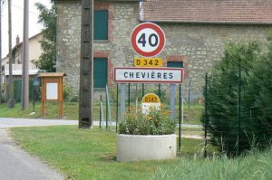 Argonne-Meuse Region: entering the village Chevieres
