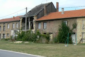 Argonne-Meuse Region: Village of Marcq derelict buildings