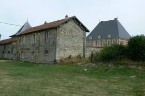 Argonne-Meuse Region: Village of Marcq elegant mansion with carriage house