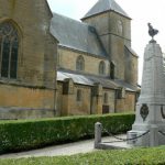 World War 1 memorial beside the Church of St Medard,
