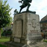 In the center of Dun-sur Meuse is a plaza with