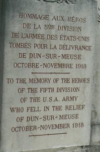 Pedestal of the monument dedicated to World War 1.