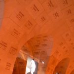 Interior of the ossuary feels reverential and hallowed  with mosaic