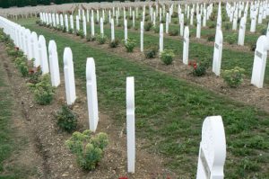 French National Cemetery near Verdun showing graves of killed French