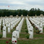 French National Cemetery near Verdun showing graves of killed French