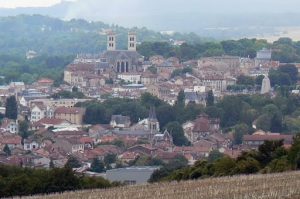 View of Verdun from the village of Faubourg