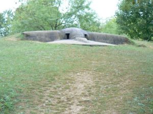 Close-up view of a Pamard casement in the memorial park,