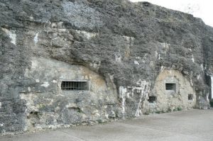 Rock and cement walls of Vaux Fort