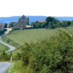 Looking west on the road into St Juvin coming from