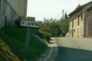 Leaving the village of St Juvin