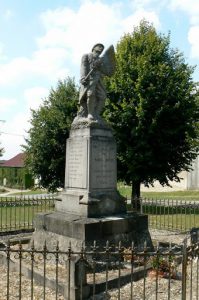 World War 1 memorial in the St Juvin common.  Two