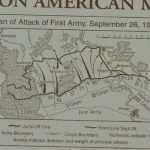 Military map of American Forces in Meuse (river) - Argonne