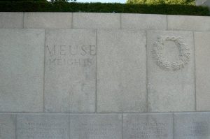 Argonne-Meuse Region: names of battle places and American Divisions at