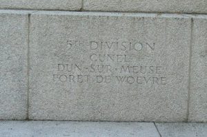 Argonne-Meuse Region: names of battle places and American Divisions at