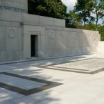 Entrance to the column at the Monument commemorating the American