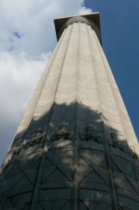The Monument is about 200 feet high and the top
