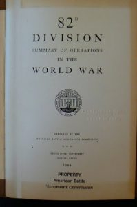History of the 82nd Division: Summary of Operations, 1944; (book