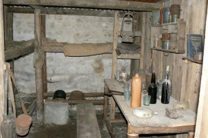 Reproduction of a German bunker with original artifacts.