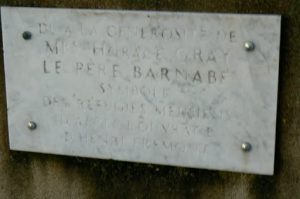 Of the generosity of Mrs Horace Gray  'Father Barnaby' symbol  of