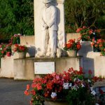 Memorial to 'Father Barnaby' in the village of Samogneux