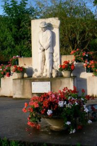 Memorial to 'Father Barnaby' in the village of Samogneux