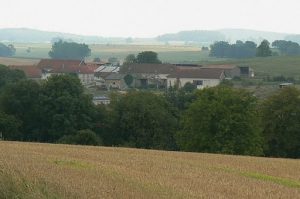 Looking north over St George. The famous Kriemhilde Stellung trench