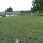 Modern graves in the St George cemetery looking west; note