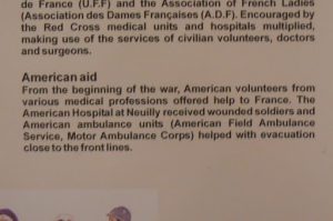 Fleury-devant-Douaumont Museum: American medical aid note