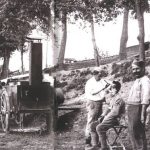 Photo of World War 1 field kitchen and barber shop