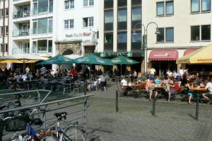 Cologne's oldest gay cafe, Verquer Cafe in Heumarkt Square