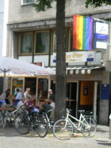 Bicycles and Rainbow flags are common sights in Cologne