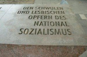 Inscription on the memorial to LGBT citizens persecuted and killed