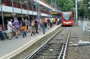 Trams (U-bahn) are efficient and frequent throughout Cologne. Athletes had