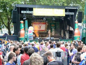 The stage at the 'village' in Neumarkt