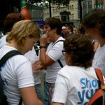 Women at the 'village' in Neumarkt