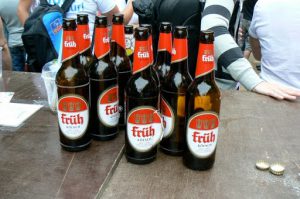 The most popular refresher--Fruh beer from Cologne