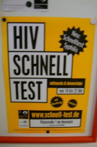 Poster at AIDS Hilfe: HIV fast test