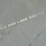 Throughout Cologne there are embedded brass sidewalk markers designating places